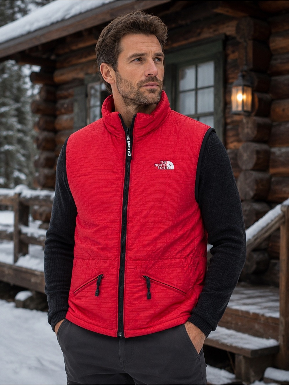 New Unworn The North Face Red Goose Down Puffer Vest Womens Sz L Host Pick